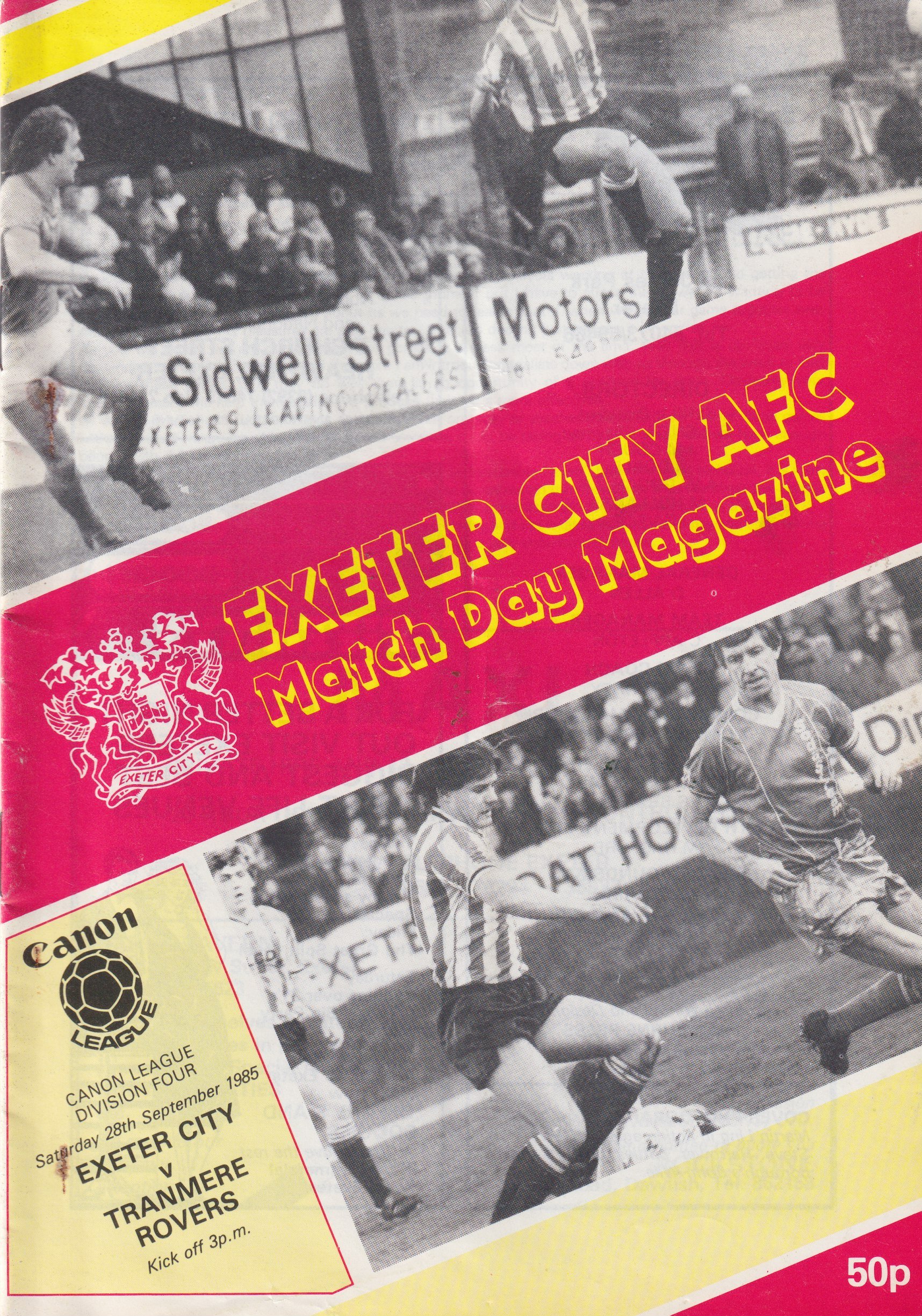 Exeter City v Tranmere Rovers match programme